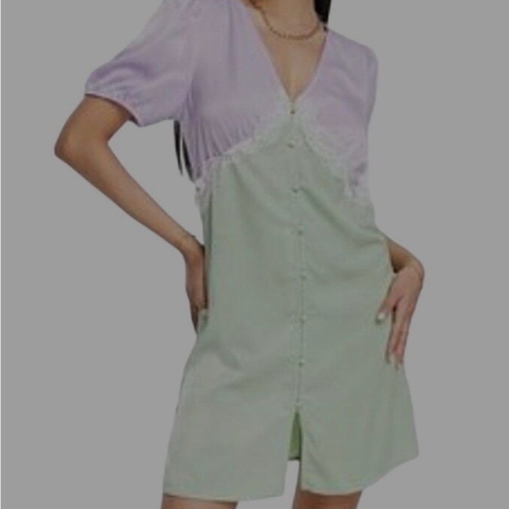 VILA Lavender and Mint Lace Chemise